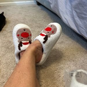 Christmas slippers with reindeer super plush and soft